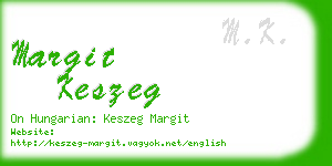 margit keszeg business card